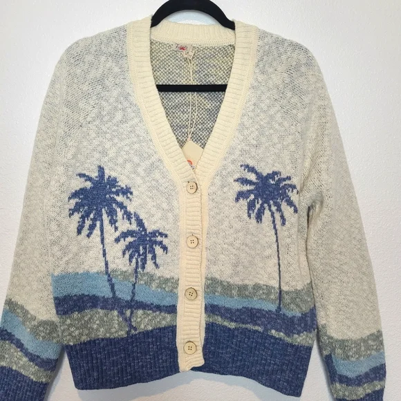 FAHERTY Island Time Coastal Organic Cotton Cardigan NWT Size Small - Picture 5 of 11